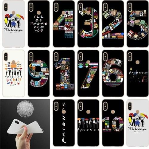 Soft Case For Xiaomi Redmi Note 10 9 8 7 6 5 Pro Max 10S 9S 8T 4G 5G Cover Bag Numbers and friends