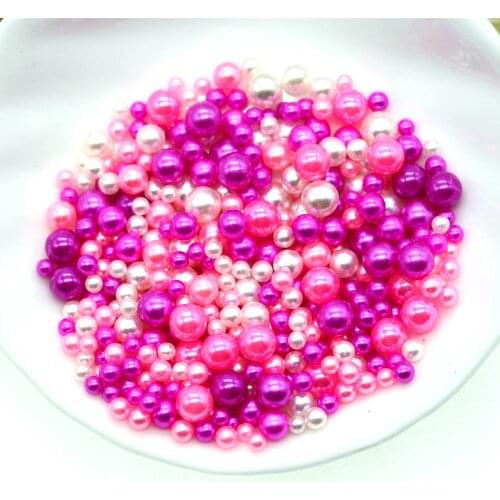 20 Gram 3mm-6mm Cherry Talk Round Pearls Assortments|DIY Shaker Cards Fillers|Silme Crafting Filler Accessories