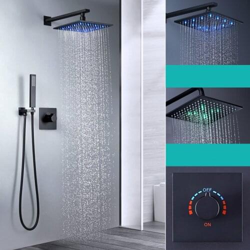 Wall Mounted Bathroom Bathtub Faucet set Gun Gray Brush Gold Foldable Square Shower Faucet Set