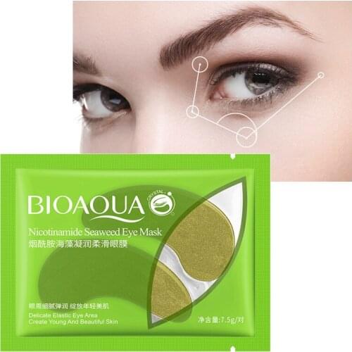Nicotinamide Seaweed Eye Mask Deep Penetration Reduce Melanin Fades Stains Crystal Eye Patch Repair Skin Barrier Brighten Skin