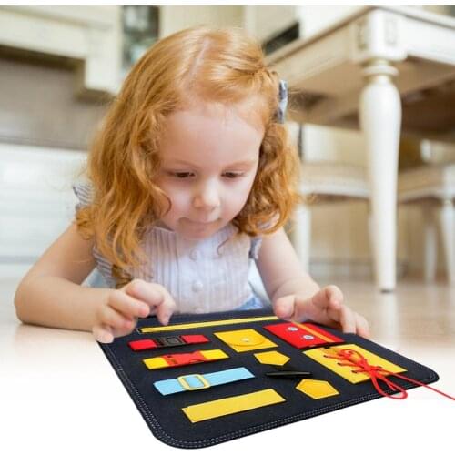 New Dressing Learning Board Wardrobe Teaching Bag Infant Toys Puzzle Early Childhood Education Montessori Latches Board