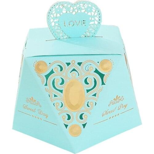 New Diamond Candy Box Chocolate Packaging Box Paperboard Baby Shower Birthday Party Food Boxes Wedding Favors Paper Gift Box