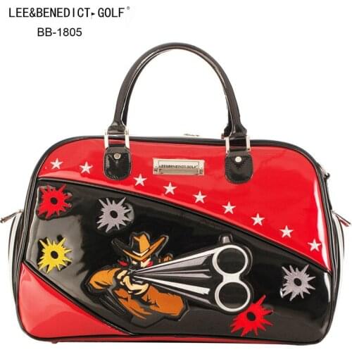 New LeeB Golf Clothing Bag Portable PU Bag Fashion And Personality Handbag With Double-Sided Embroidery Outdoor Sports Zipper