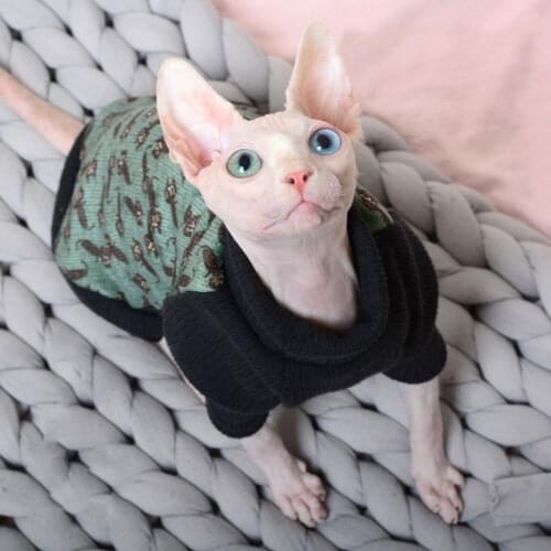 Cat Clothes Winter Warm Sphinx Hairless Cat Costume Cat Sweater Fashion Hoodies Sphynx Chothing Cat Costume Cat Supplies For Dog