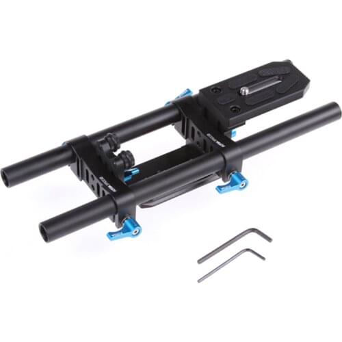 15mm Rail Rod Support System Baseplate Mount for DSLR BMCC Follow Focus A7 A7S A7RIII A7SIII A6300 GH4 GH5 GH6S A6500 BMPCC RED