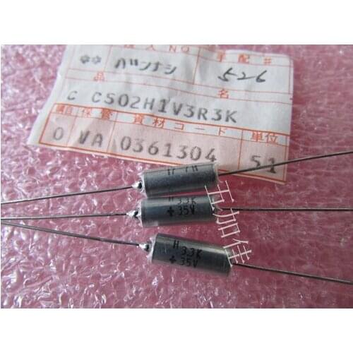 Original New 100% CS02H1V3R3K 35V3.3uf 10% axial tantalum capacitor (Inductor)