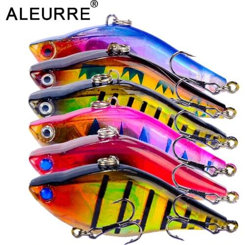 1pc 6cm 13.5g Hard Fishing Lure VIB Hook Sinking lure jig Vibra Rattlin Hooktion isca artificial fishing tackle
