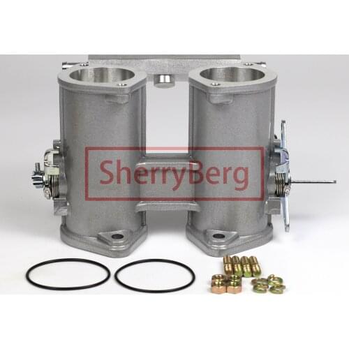 SherryBerg 45dcoe 45 dcoe 45mm DCOE Twin 45mm Throttle Bodies Body + air horns /stacks for Weber/Dellorto/Solex DCOE/DHLA carb