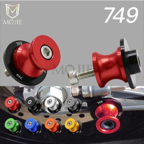For Ducati 749 Oscuro 749 2005-2006 Swingarm Sliders Spools 8mm CNC Aluminum Motorcycle Rear Swingarm Stand Cover Protector