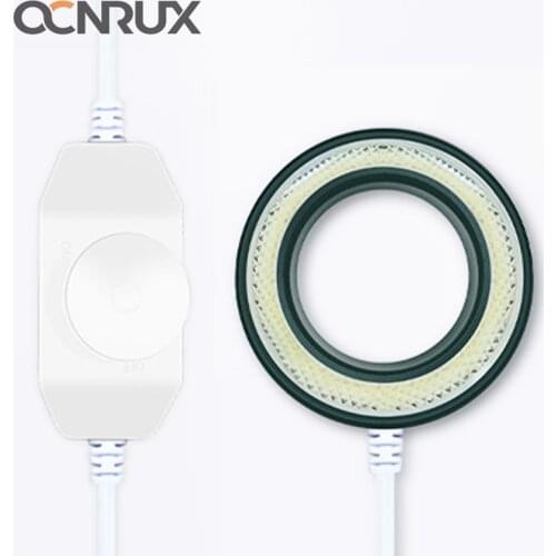 Sunshine SS-033C LED Dustproof Mirror Microscope Ring Light Source Adjustable Eye protection white lamp for Microscope