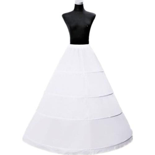 Bride Wedding Hoops Skirt Support Lady Girls Party Prom Ball Inner Substrate Petticoat Long Underskirt