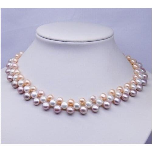 7-8-9mm Size Pearl Bridal Jewellery Natural Freshwater Pearl Necklace Fashion Jewelry with Nice Quality, 30pcs/lot+Free Shipping