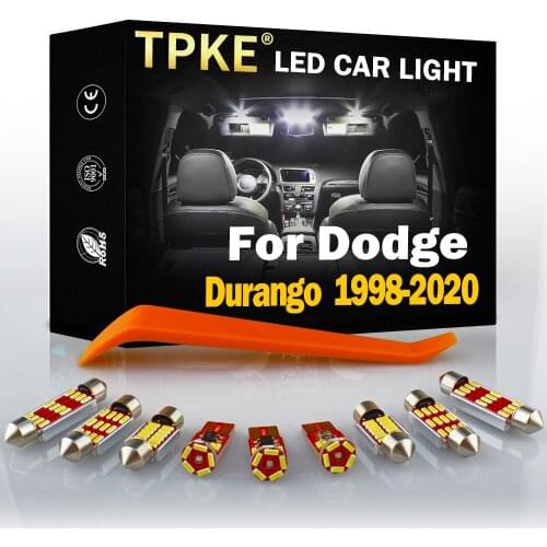 TPKE For Dodge Durango 1998-2017 2018 2019 2020 Canbus Vehicle Bulbs LED Interior Map Dome Trunk Door Light Kit Car Accessories