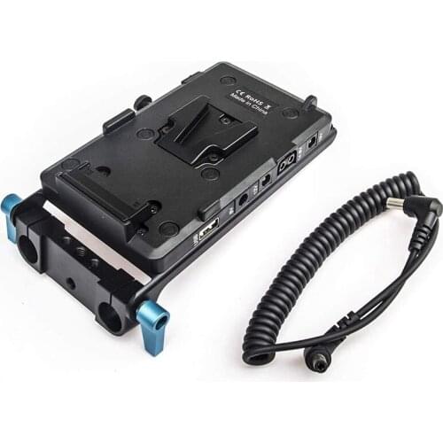 WY-VG1 FOTGA V-Lock D-Tap Battery Plate Adapter V Mount Plate For Broadcast SLR HD Camera With DC-DC Spring Wire