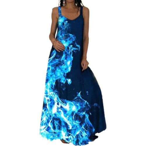 Long Sling Sexy Summer Dresses V Neck Women Flower Butterflies Print Floor Length Cotton Blend Maxi Dress Sundress