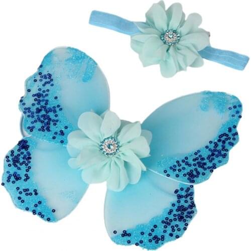 1 Set Baby Photography Costume Skin Friendly Newborn Angel Wings Outfit Headband Kit Infant Photography Accessories