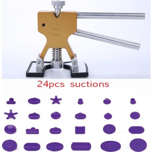 1puller+24 suction Paintless car Dent Repair Tools rix it Dent Removal Dent Puller Tabs Dent Lifter Ferramentas