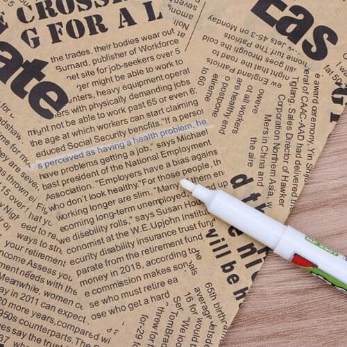 1Pc Waterproof Permanent White Ink Marker Paint Pen Stationery Art Writing Tools HCCY