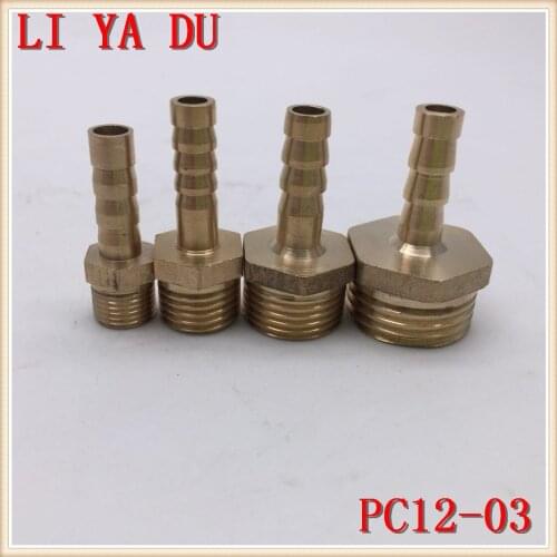 10pcs/lot Copper pagoda joints 12mm-G3/8 Brass joint/water pipe joint/gas joint pc12-03 Brass Pipe Fitting