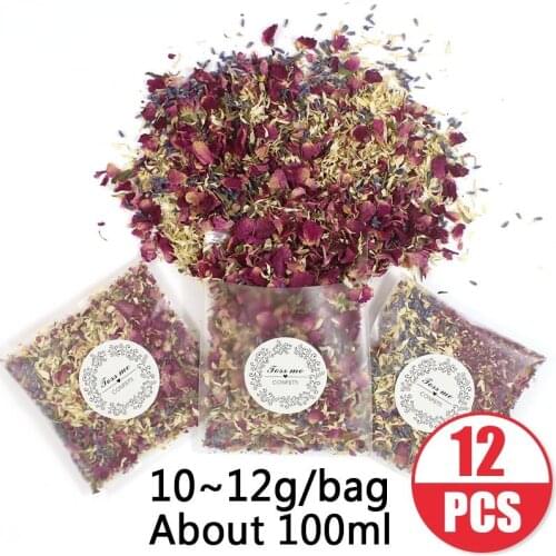 100% natural wedding confetti dried flower petals pop wedding and party decoration biodegradable rose petal confetti