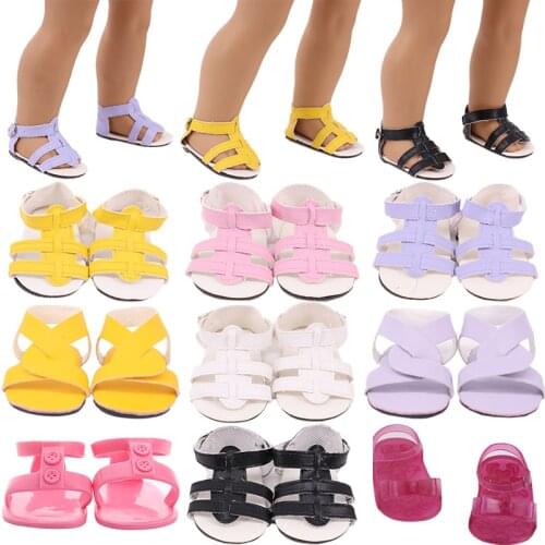 3 Styles Cute Sandals Fit 18 Inch American&43 CM Baby Doll Clothes Shoes Accessories,Girls Toys,Generation,Birthday Gift