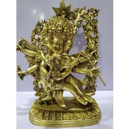 Christmas Tibet Buddhism Brass Copper Vajrakilaya Vajragilaya Dorje Purpa Buddha Statue halloween
