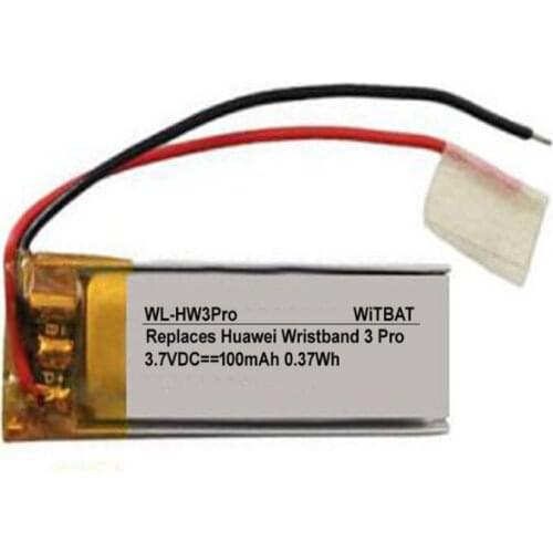 HB351329ECW Battery for Huawei Band 3 Pro,Honor Glory Bracelet 5 Wristband New Li-Polymer Rechargeable Replacement 3.7V 100mAh