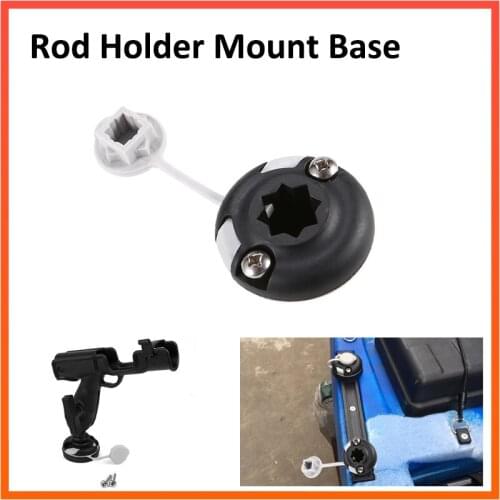 Rod Holder Mount Base Durable Nylon Kayak Mount Base Inflatable Boat Sea Rod Holder Mount Base Tackle Kit Accessory