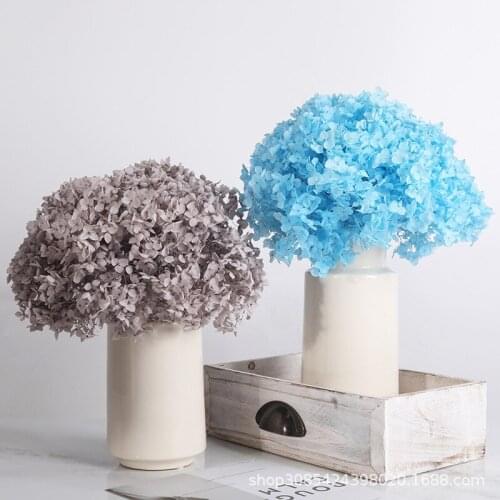 Hydrange Artificial Flower Home Decor Preserved Dried FLowers Bouqut Centerpiece Decorative Indie Room Wedding Party Decoration