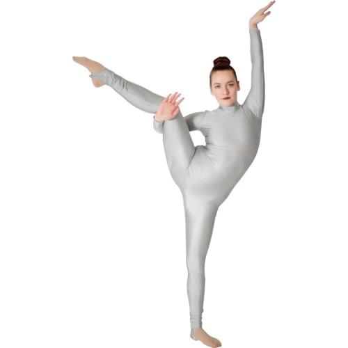 Turtle-neck Long Sleeve Stirrup Unitard Dance Long Bodysuit Black Blue Pink All Colors Ladies Girls Sizes Available