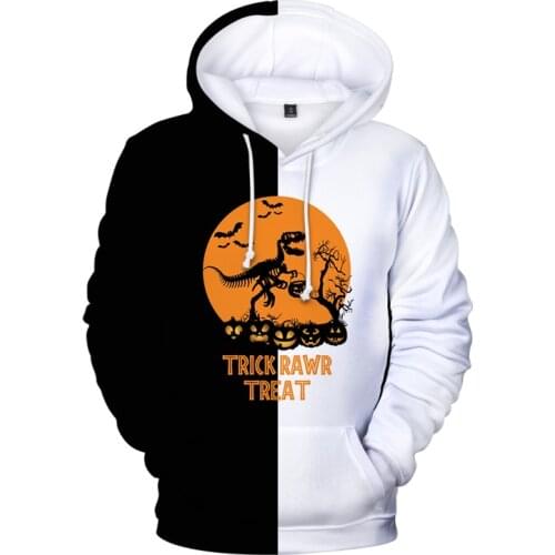 Man 2021 New Fleece Sweatshirts Halloween Dinosaur 3d Harajuku Loose Streetwear Top Autumn Spring O Neck Pullover Hoody Mens