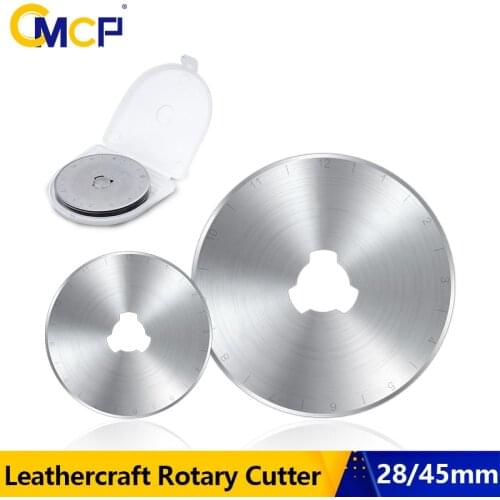 CMCP Leathercraft 28mm 45mm Rotary Cutter Leather Fabric Cutting Tool Circular Blade Knife DIY Patchwork Sewing Quilting