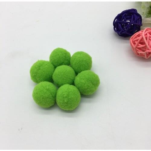 30pcs 1" 25mm Green Pompom Fur Craft DIY Soft Pom Poms For Children Toys Cellphone Wedding Home Decoration Accessories