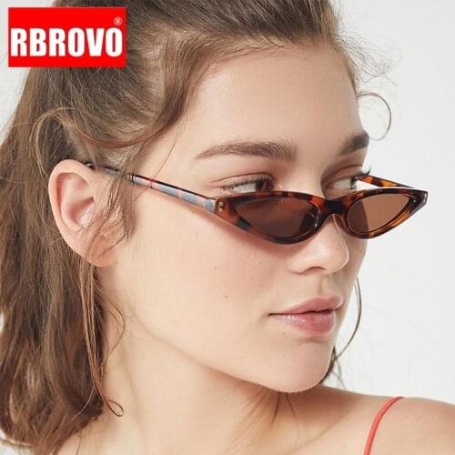 RBROVO Small Cateye Sunglasses Women Brand Triangle Eyeglasses For Women/Men Cat Eye Glasses Women Vintage Lunette De Soleil