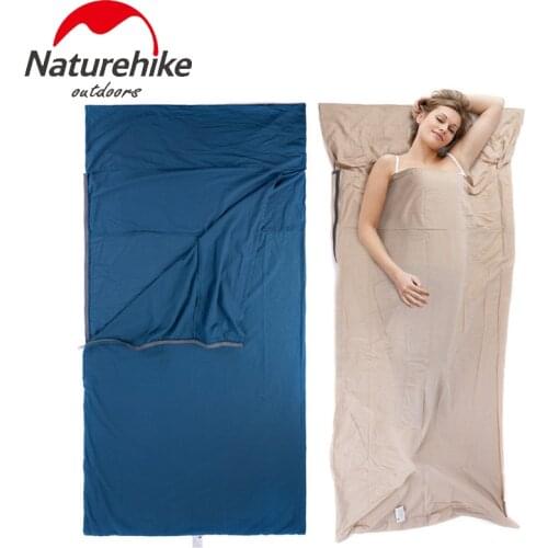 Naturehike Sleeping Bag Liner Adult Envelope 100% Cotton Ultralight Portable Sleeping Bag Liner For Outdoor Camping Hotel Travel