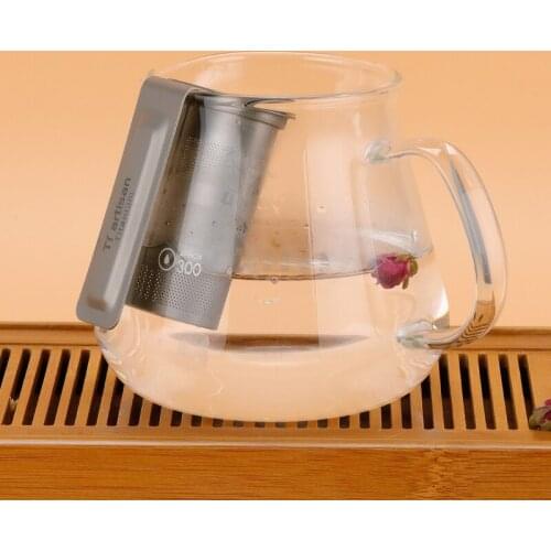 Titanium Tea Strainer Reusable Tea Infuser Tea Strainer Teapot Loose Tea Leaf Spice Tea Filter Kitchen Accessories Handle Clip