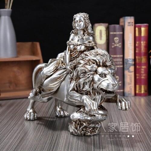 Beauty and Beast Resin Furnishings Creative Home Living Room Character Decoration Handicraft Decoration Resin Charms
