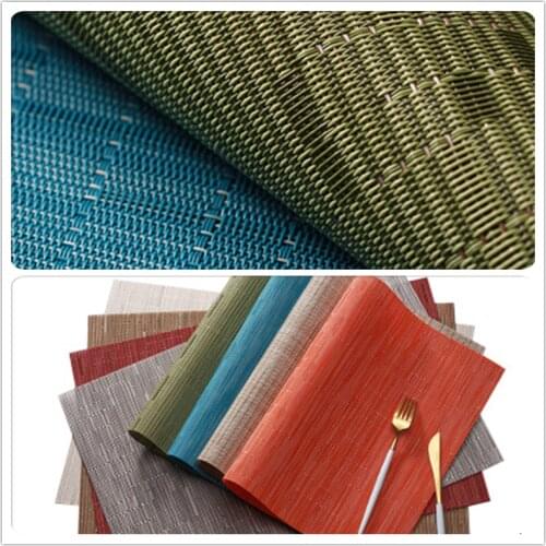 Waterproof Place Mat For Table Solid Kitchen Dining Accessories Non-slip Dining Table Mat PVC Napperon De Table