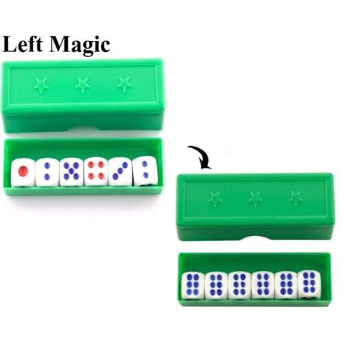 Prediction Dices (Normal Dice) Magic Tricks Six Die Flash Change Magia Close Up Gimmick Props Illusion Funny Toys for Kids Show