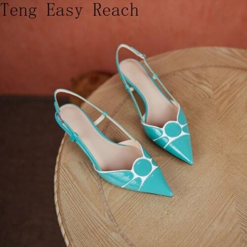 Women High Heel Sandals Real Leather Band Women Summer Shoes Fashion Sexy Wedding Shoes Women Footwear Size 34-39