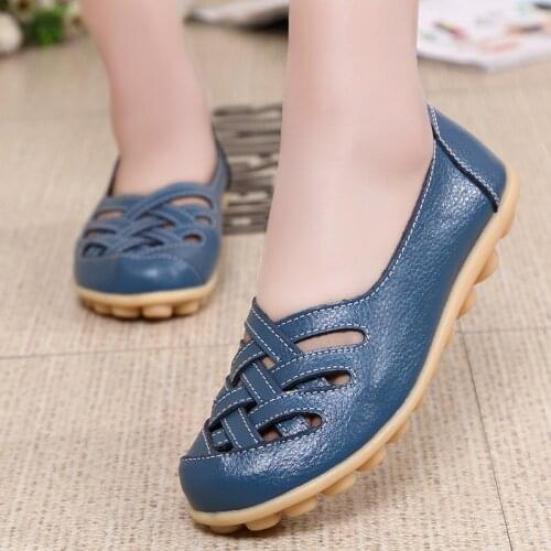 Women Shoes 2021 Fashion Womens Loafers Walking Female Flats Shoe Solid Colors Womens Moccasins Non-slip Woman Casual Shoes
