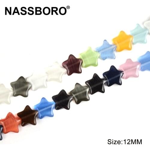 Star Shape Cat Eye Glazed Glass Beads Lampwork Beads Loose Spacer DIY Bracelet Necklace Beads for Jewelry Making Wholesale