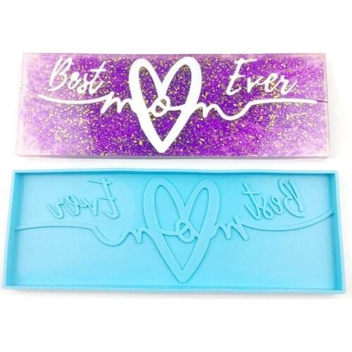 1PC Lettern Heart Pattern DIY Handmade Making Coaster Silicone Mold For Home Ornaments Decoration