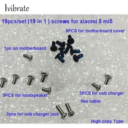 19PCS a set For Xiaomi mi5 mi 5 Buttom Dock motherboard loudspeaker Screws for Xiao mi mi5 Mi 5