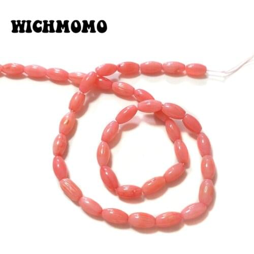 2019 Fashion 5*9mm 20pieces/bag Pink Coral Oval Beads for DIY Necklace Bracelet Jewelry Accessories