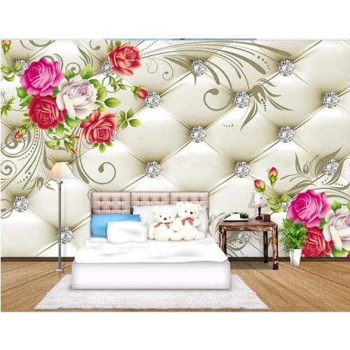 3D flower background wall painting mural 3d wallpaper Home Decoration custom 3d photo wallpaper
