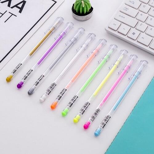 9 Pcs Highlight Color Hand Account Pen Special Pen Color Graffiti Pen Student Prizes Gel Pen Stationery Wholesale