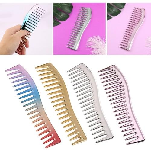 Anti-Static Wide Tooth Plastic Detangling Comb Comfortable for Massaging Your Scalp Salon Hair Cutting Styling Hair Care