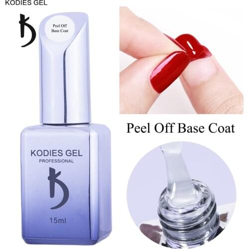 KODIES GEL Primer Peel Off Base Coat for Gel Nail Polish 15ML Semi Permanent UV Pratice Gellak French Manicure First Gels Art