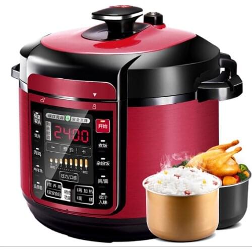 DMWD 5L Electric Pressure Cooker 220V Intelligent Rice Cooker Saucepan 7 Gear 12 Menus 24 Hours Appointment Non-Stick Dual Pots